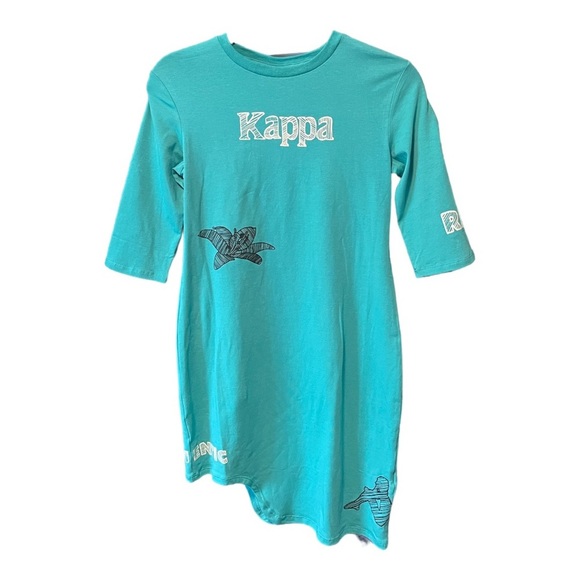 NWT KAPPA AUTHENTIC GRAPHIK TEZ DRESS – TEAL Sz M - Picture 2 of 5
